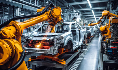 High-Tech Car Manufacturing: Robotic Arms Leading the Way