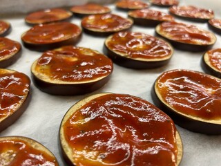 eggplant with tomato sauce

