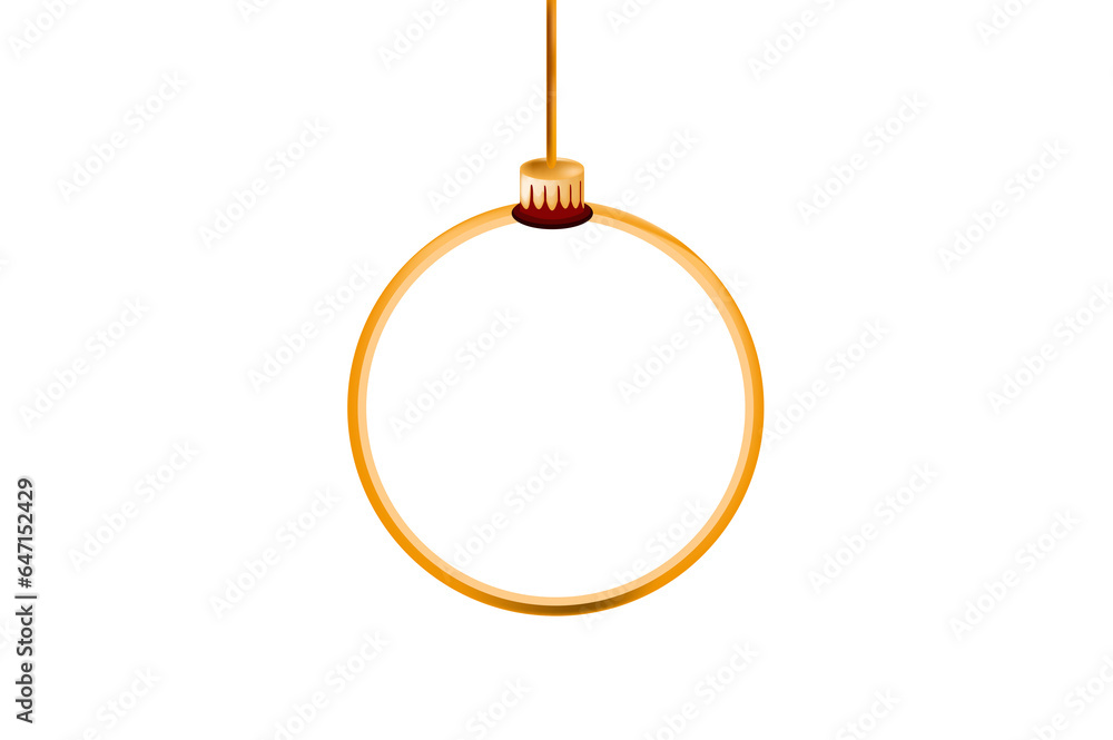 Poster frame circle ball on new year day isolate on transparent background png file