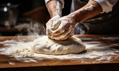 Roll, Rise, Repeat: Hands Molding the Perfect Pizza Pasta Dough