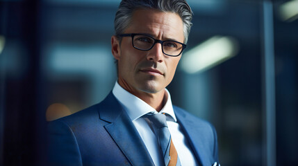 Fototapeta premium Elegant Businessman in Eyeglasses