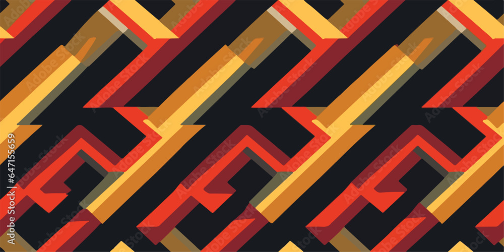 Poster Mid-century geometric abstract pattern with simple shapes and beautiful color palette. Simple geometric pattern composition, best use in web design, business card, invitation, poster, textile print.