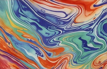 Abstract Liquid Marble Texture Ink Ripples Watercolor Design Background