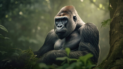 Fototapeta premium Gorilla in the Jungle
