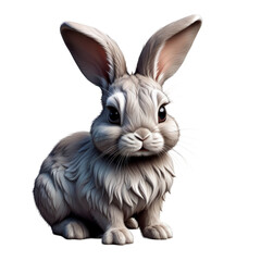 Realistic Cute Rabbit 3D Model