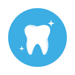 teeth icon, flat teeth icon vector.
