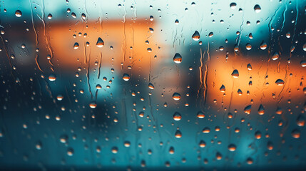Raindrops on Window Glass