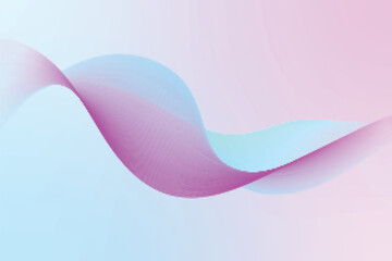 Pink and Blue Gradient Wave on Light Blue Background Abstract Wave background