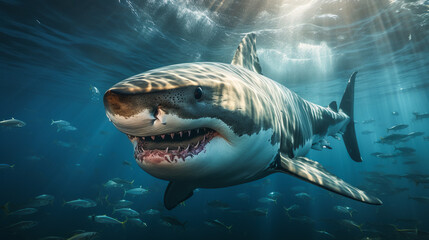 Naklejka premium Shark in its Natural Habitat