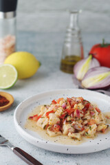 Ceviche, a fish dish of the cuisine of Peru