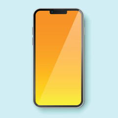 3D Realistic models smartphone. Smartphone mockup. Device front view. 3D mobile phone with shadow. Vector illustration Template