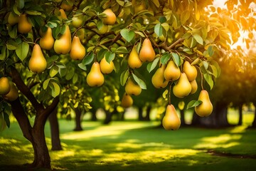 pears tree in garden