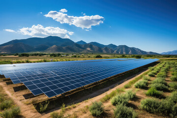 Solar panels system power generators from sun.