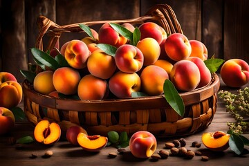 farm picked apricots in basket