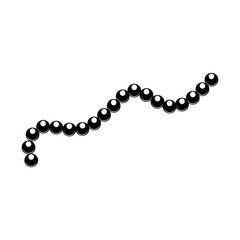 Pearl Necklace Vector Design on White Background