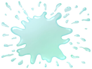 美しいグラデーションの飛び散る水のフレーム