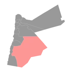 Fototapeten Maan governorate map, administrative division of Jordan. © Ruslan