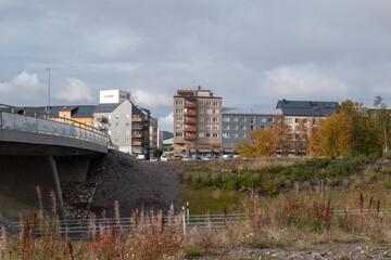 Fototapeta na wymiar KIRUNA, SWEDEN - SEPTEMBER 13, 2023: The New city center of Kiruna.