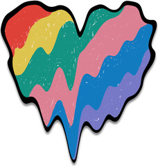 Melting Rainbow Heart