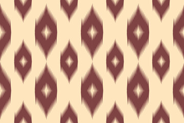 Ethnic abstract ikat art. Seamless pattern in tribal, folk embroidery, and Mexican style. 
Aztec brown geometric art ornament print.Design for carpet,clothing, wrapping,fabric,textile,Ikat
