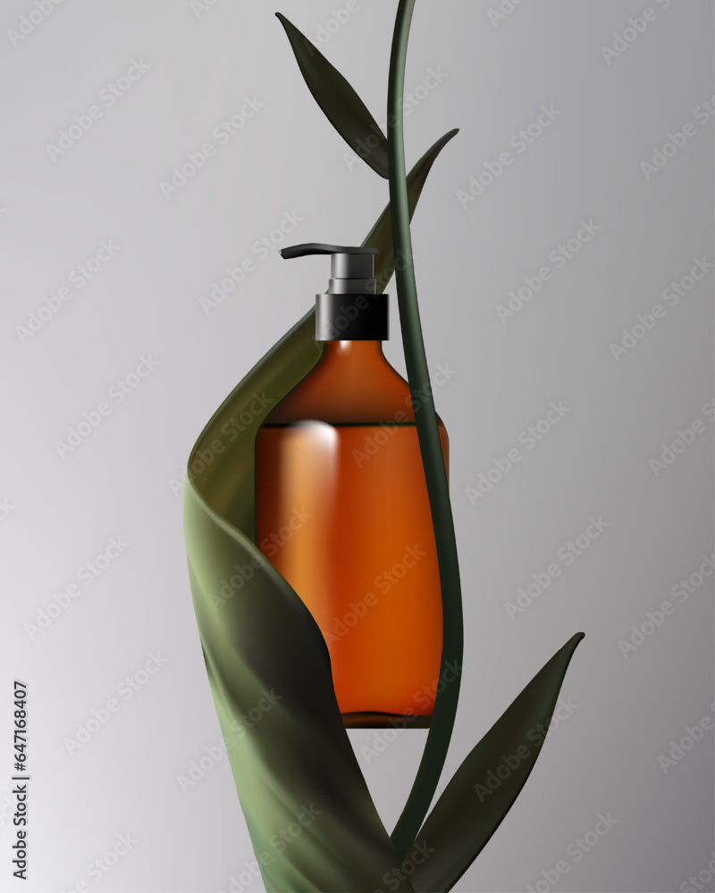 Poster abstract 3d vector minimal scene for mockup product display. cosmetic product background for sale ev