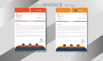 Vector modern company letterhead