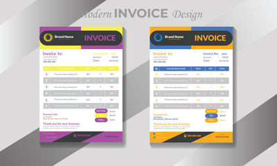 Vector creative modern invoice business template
