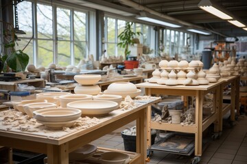 Ceramic Raw materials Crockery store Generate with Ai