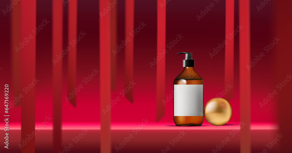 Poster abstract 3d vector minimal scene for mockup product display. cosmetic product background for sale ev