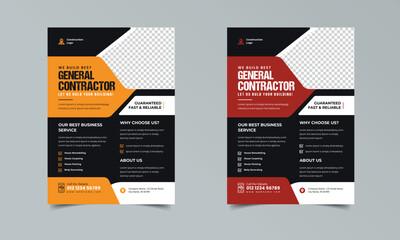 Corporate contractor tools cover a4 template and flat icons for a report and brochure design, flyer, banner, leaflets decoration for printing and presentation vector illustration,Handyman home repai