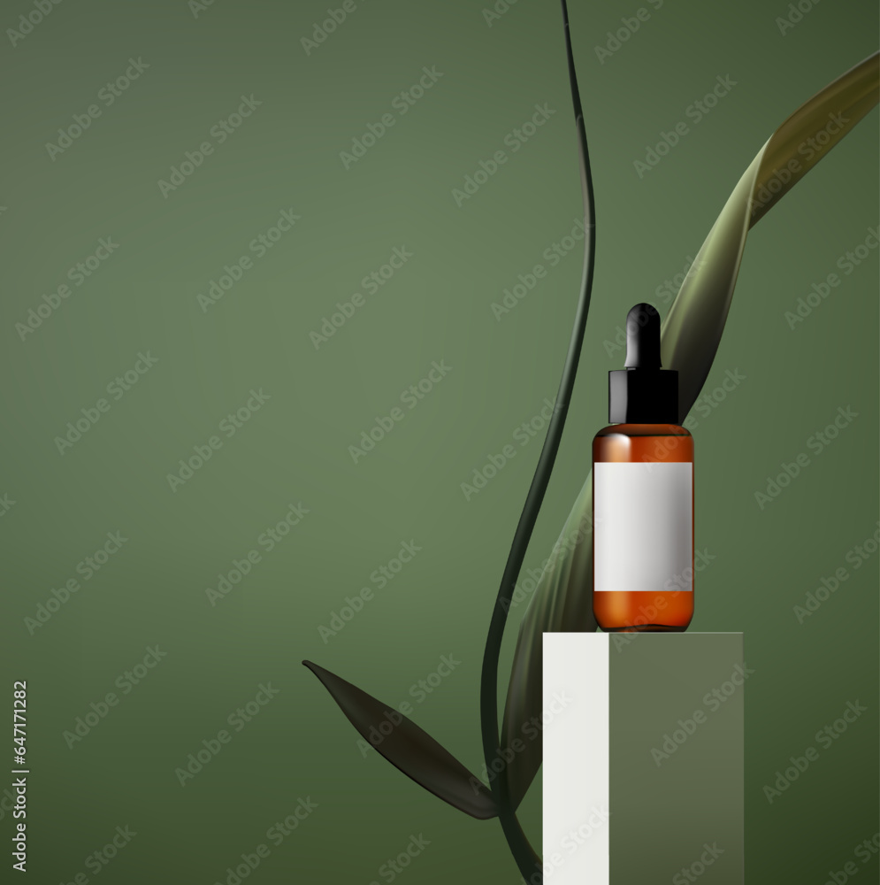Poster abstract 3d vector minimal scene for mockup product display. cosmetic product background for sale ev