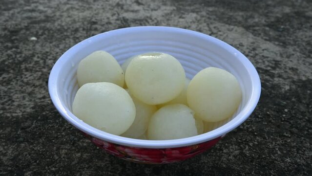 Indian Sweets Rasgulla.
This sweet originated in West Bengal, India. Other names for the dish include, Rasagulla,&nbsp;Rossogolla, Roshogolla,&nbsp;Rasagola, Rasagolla. Most popular sweet of all over India.