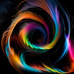 abstract background, colorful 
powder vortex, colorful swirl, generative AI