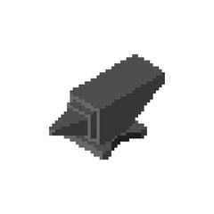 Anvil pixel art. 8 bit Blacksmith tool. pixelated Vector illustration