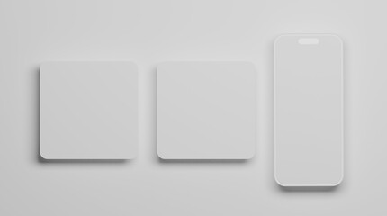 Mobile with multi screen 3d illustration 