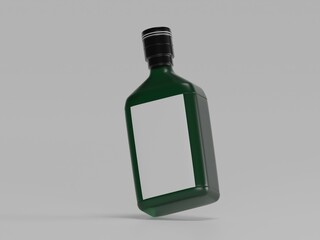 Oil bottle 3d illustration with white background 