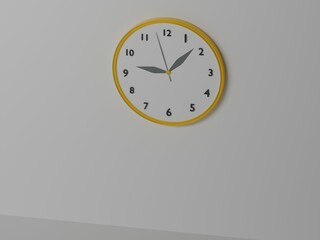 Wall clock with white background 