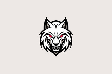 Cool and Scary Wolf Head Gaming Logo for Streamers