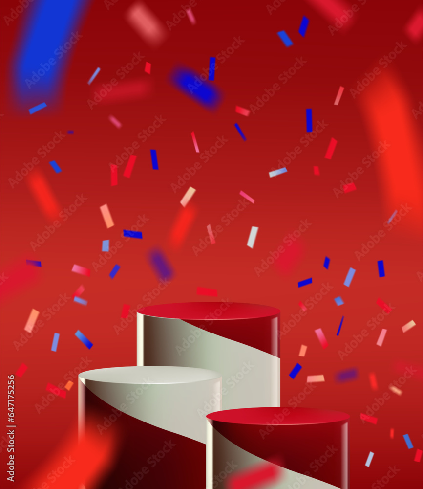 Poster abstract 3d vector minimal scene for mockup product display. product background for sale event conce