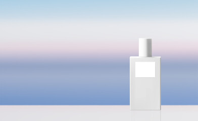 Abstract 3D Vector minimal scene for mockup product display. Cosmetic product background for sale event concept. Stage showcase on blue sky background. Vector EPS10