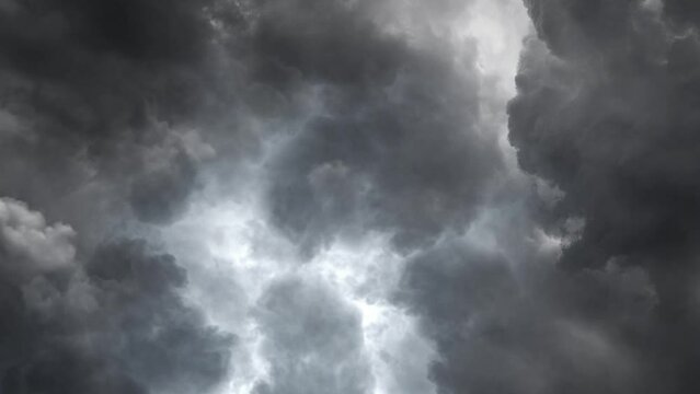 Thunder On Dark Sky video background.