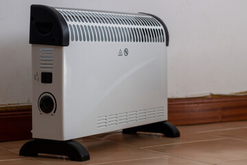 White electric resistance stove or radiator for domestic use