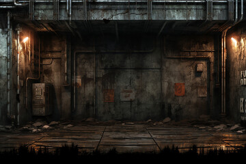 Grungy and distressed textures that capture a dystopian or post-apocalyptic vibe. background - obrazy, fototapety, plakaty