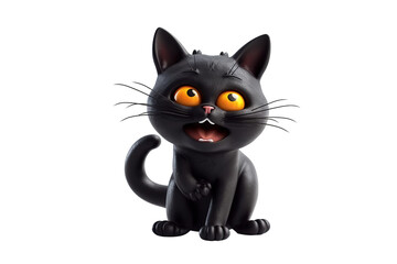 Cute halloween black cat