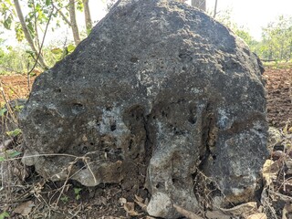 black stone in field