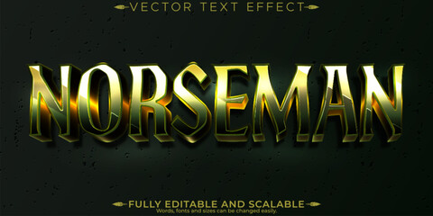 Viking celtic text effect, editable nordic and norseman text style