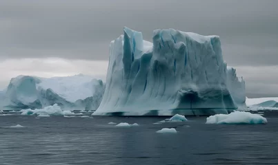 Wandcirkels plexiglas melting icebergs and glaciers in polar regions © Rax Qiu