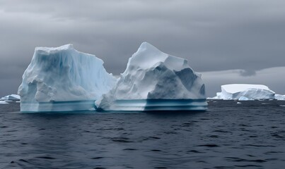 melting icebergs and glaciers in polar regions