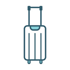 Trolley luggage bag icon vector on trendy design