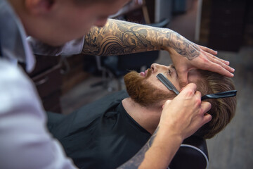 At the barber shop